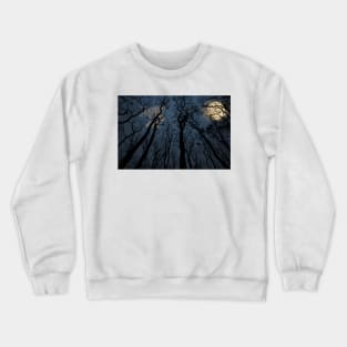 Surreal Haunted Forest During A Full Moon Crewneck Sweatshirt